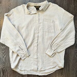 Men's Eddie Bauer Linen Button Up Size L